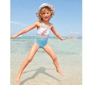 Mini Boden Unicorn Applique Swimsuit sz 11/12